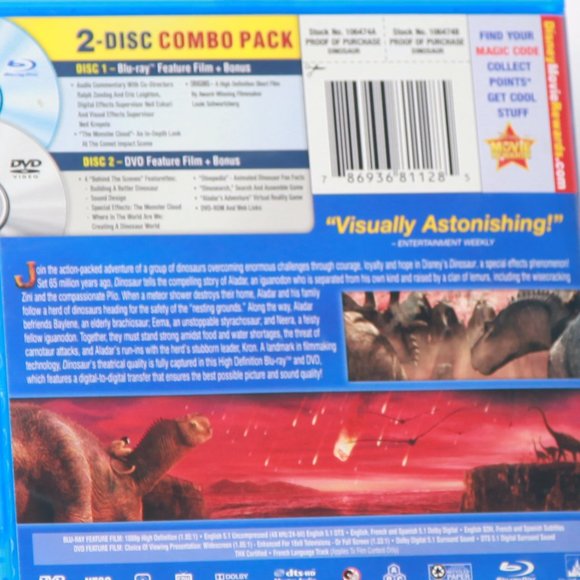 Dinosaur Walt Disney Blue-Ray Movie - Amazing Story & Great For Kids! - Picture 4 of 4